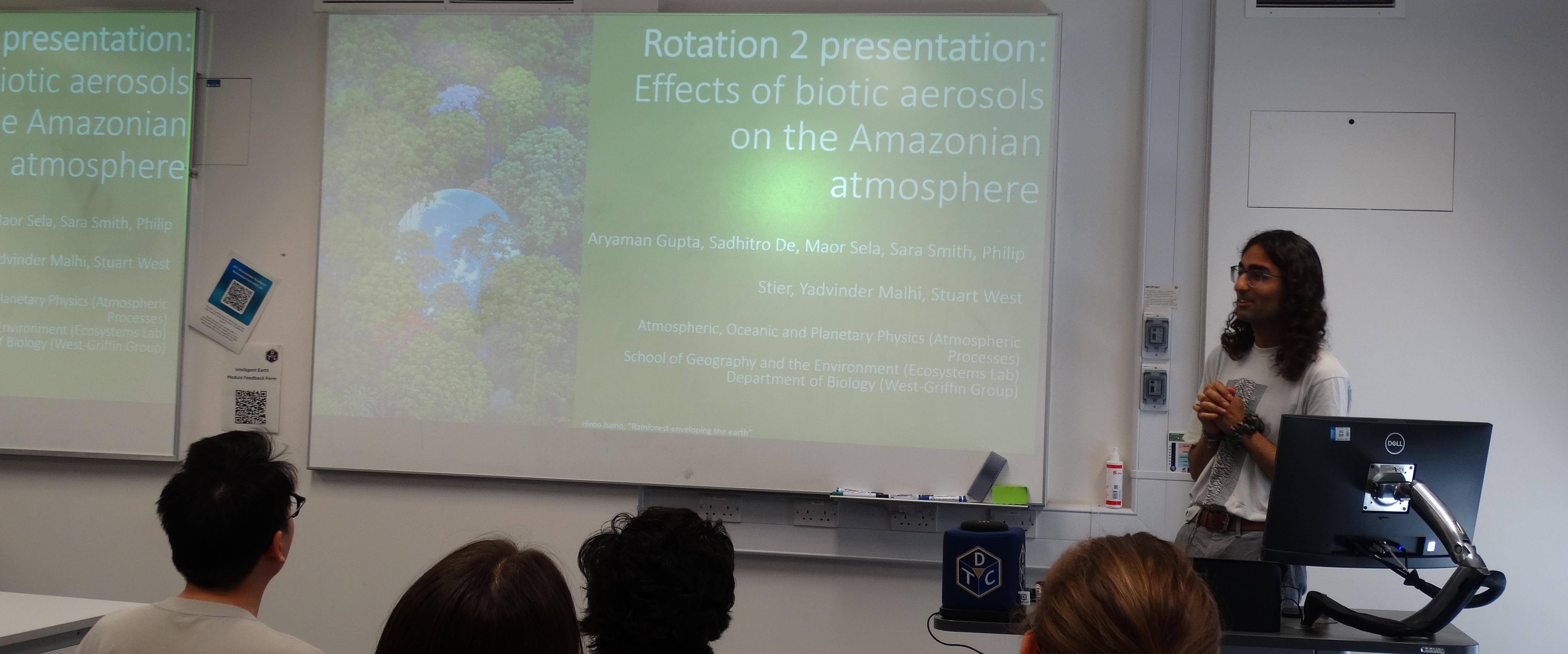 Student gives a Rotation Project presentation